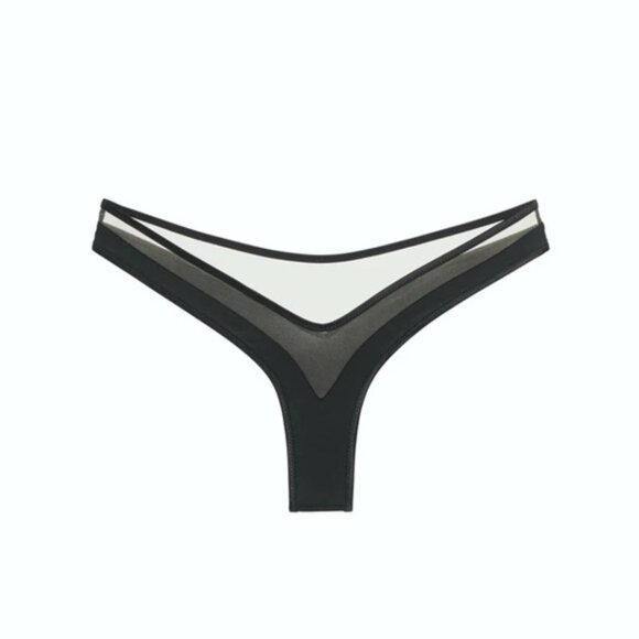 GOD SAVE QUEENS Forget Me Not Thong Black - Picture 1 of 6